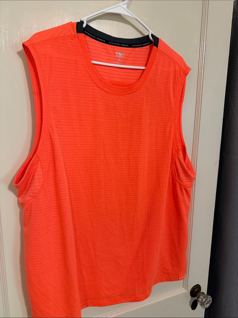 Athletic Works Men's Sleeveless Performance Tank - Bright Orange